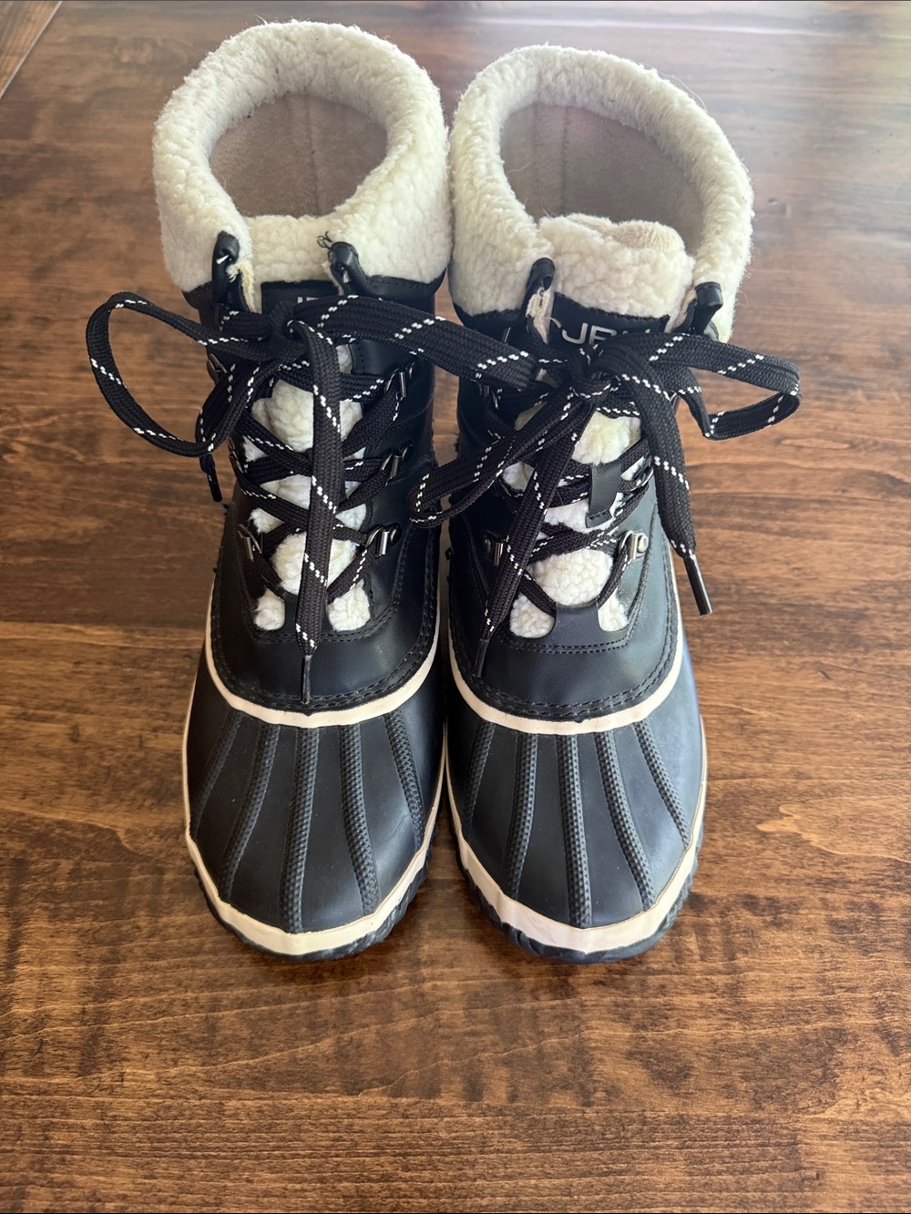 JBU Women's Black/Cream Lizzy Waterproof Boots Size 8.5